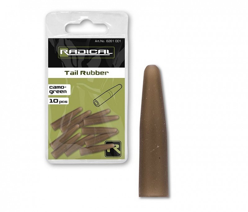 Radical Prevlek Tail Rubber Camo Green 10ks